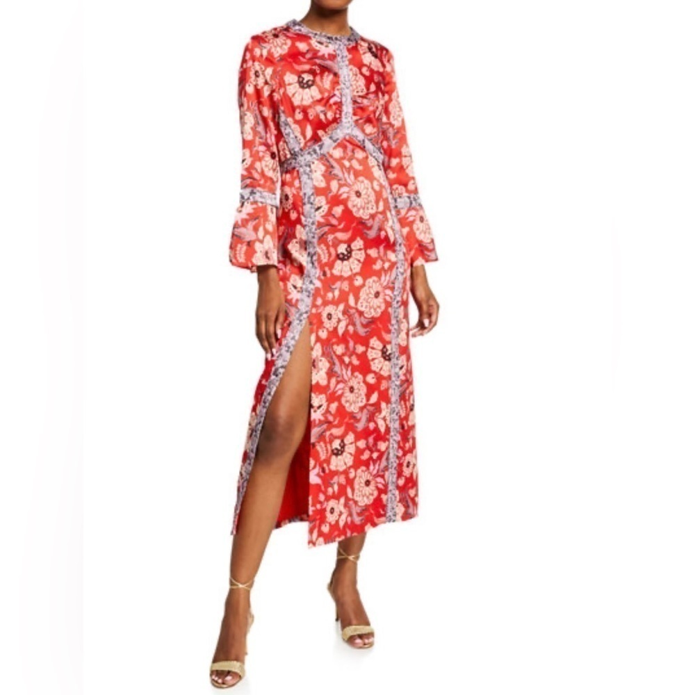 CINQ À SEPT Smyth Floral Midi Dress Size 2